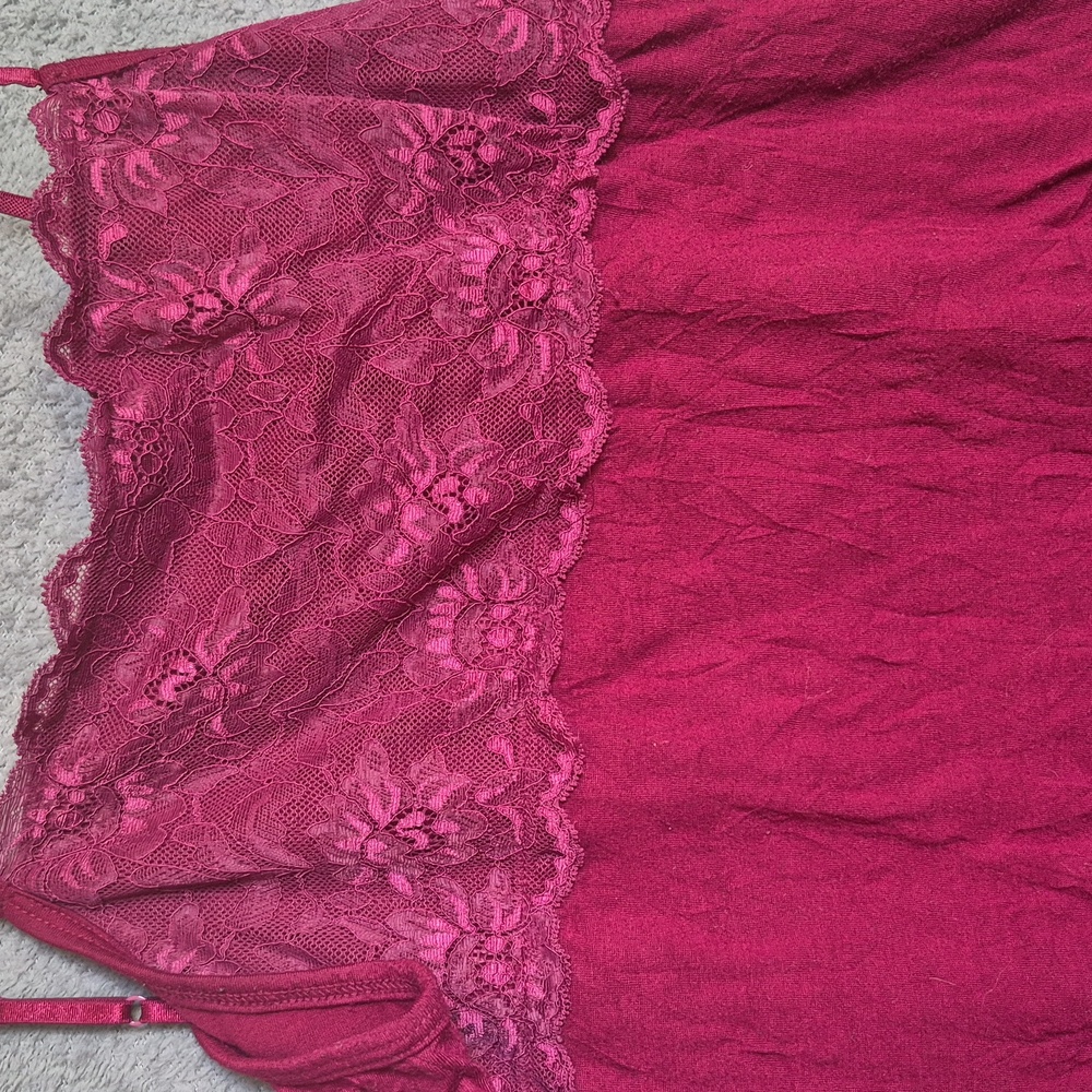 Maurices Burgundy Lace Camisole - Picture 2 of 4